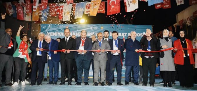 Yeniyalı’da miting gibi seçim irtibat ofisi açılışı