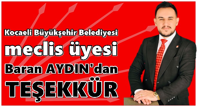 Baran Aydın'dan teşekkür mesajı!