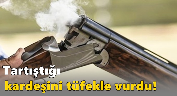 Tartıştığı kardeşini tüfekle vurdu!