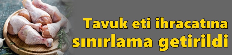 Tavuk eti ihracatına sınırlama getirildi