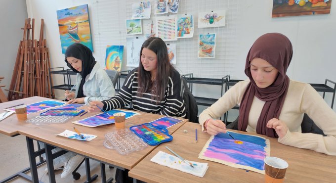 Dünya Ressamlar Günü’nde yeteneklerini keşfettiler