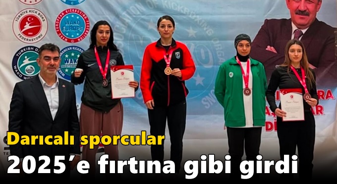 Darıcalı sporcular 2025’e fırtına gibi girdi