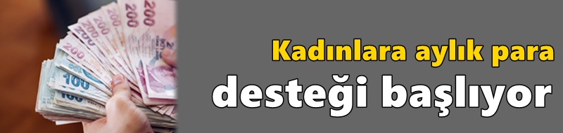 Kadınlara aylık para desteği başlıyor