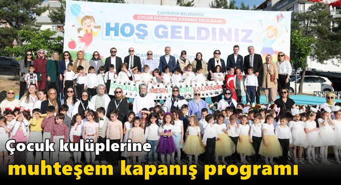 Çayırova'da Çocuk kulüplerine muhteşem kapanış programı