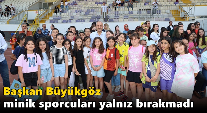 Başkan Büyükgöz Minik Sporcuları Yalnız Bırakmadı