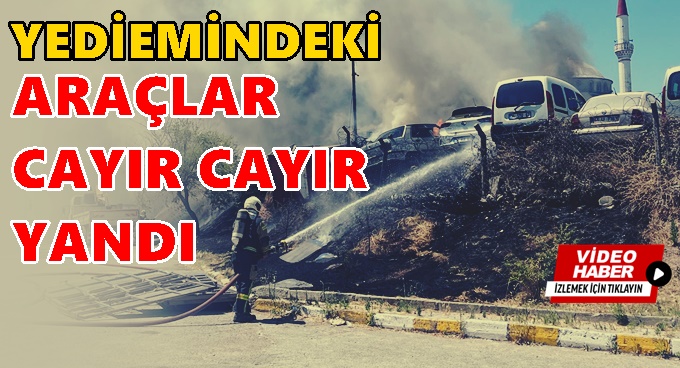 Gebze Hasköy’de Yediemin Otoparkında Korkutan Yangın