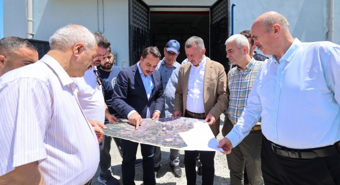 Büyükakın, Cumaköy ve Ovacık'taki altyapı çalışmalarını inceledi