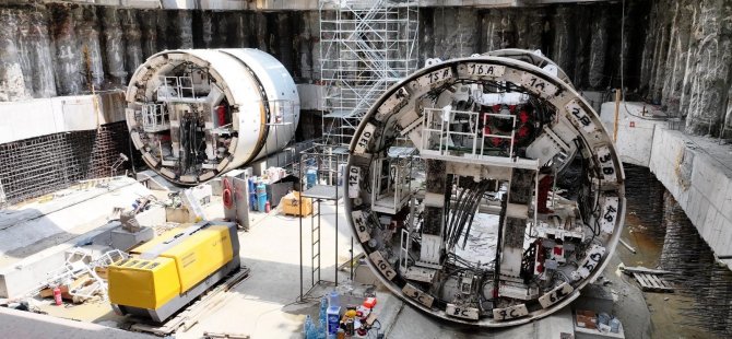Metro tünelini açacak  dev köstebekler geldi!