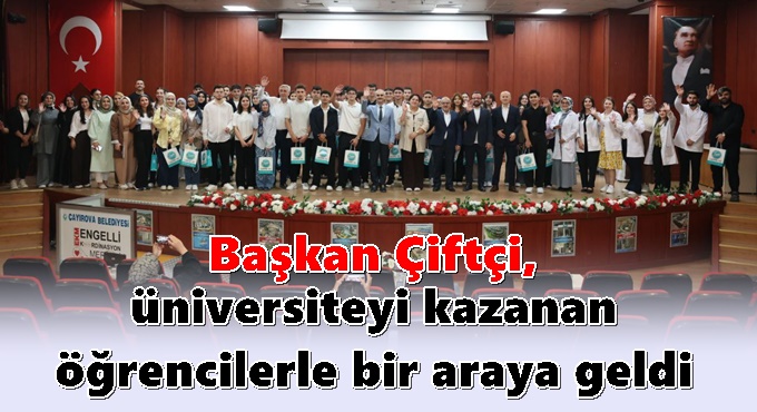Çiftçi, üniversiteyi kazanan öğrencilerle bir araya geldi