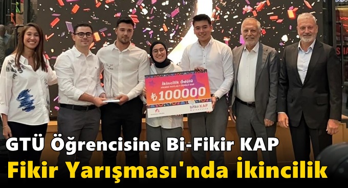 GTÜ Öğrencisine Bi-Fikir KAP Fikir Yarışması'nda İkincilik