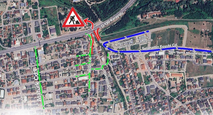 D-130’da trafik düzenlemesi