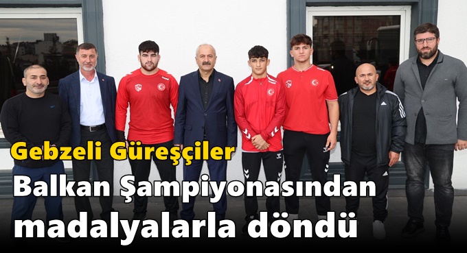 Gebzeli Güreşçiler Balkan Şampiyonasından Madalyalarla Döndü