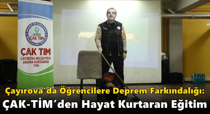 Çayırova’da Öğrencilere Deprem Farkındalığı: ÇAK-TİM’den Hayat Kurtaran Eğitim