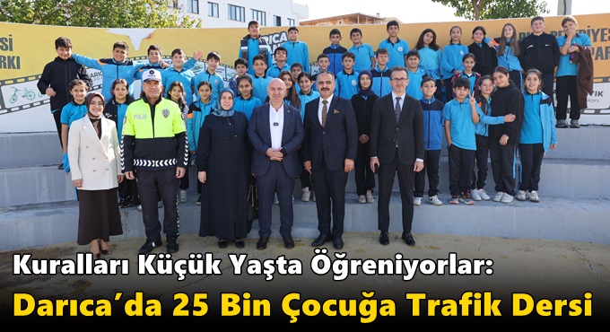 DARICALI ÇOCUKLARA TRAFİK BİLİNCİ AŞILANIYOR