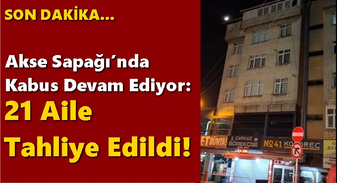 Gebze Akse Sapağında Yine Çökme Tehlikesi! 21 Aile Tahliye Edildi