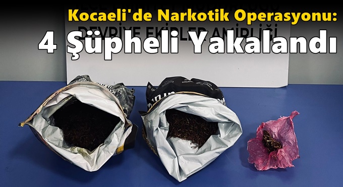 Kocaeli'de Narkotik Operasyonu: 4 Şüpheli Yakalandı