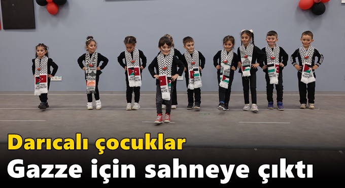 Darıcalı çocuklar Gazze için sahneye çıktı