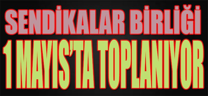 Sendikalar Birliği 1 Mayıs'ta Toplanıyor