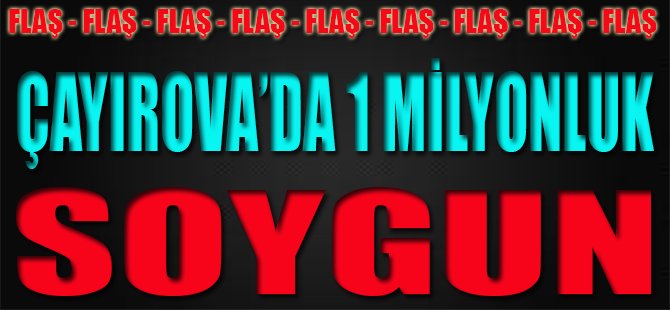 Çayırova'da 1 Milyonluk Soygun
