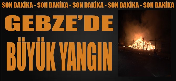 Gebze'de Büyük Yangın