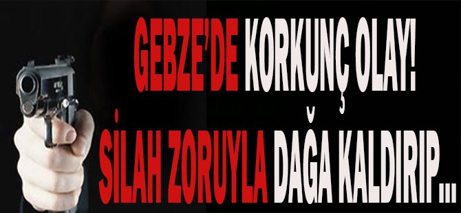 Gebze'de şok olay! Silah zoruyla dağa kaldırıp...