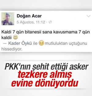 Teskere Almıştı Şehit Oldu