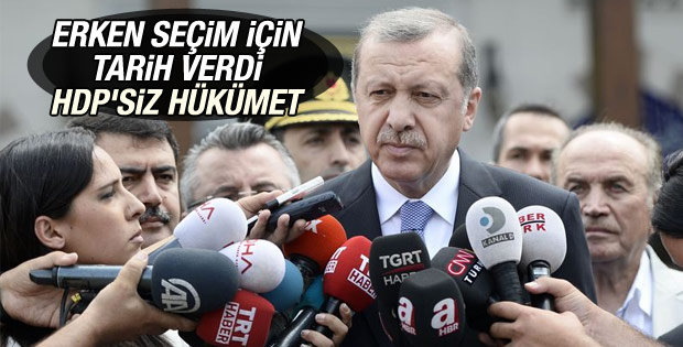 Erdoğan erken seçim için tarih verdi: 1 Kasım
