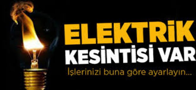 Dikkat! Elektrik Kesintisi Var