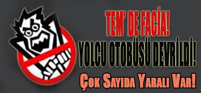 Tem'de Facia! Yolcu Otobüsü Devrildi!