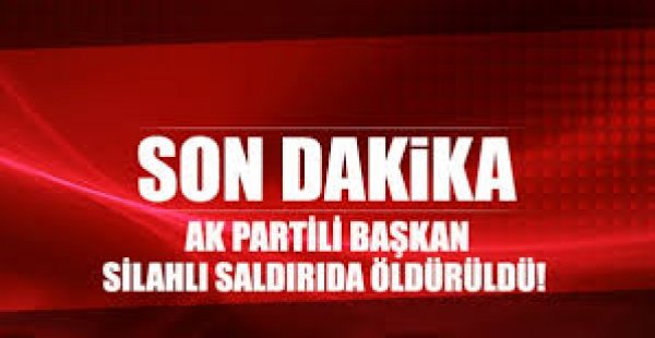 Ak Partili Başkan Öldürüldü!