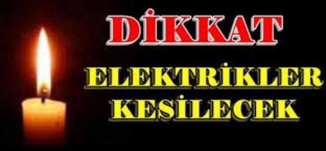 Dikkat! Elektrik Kesintisi Var!