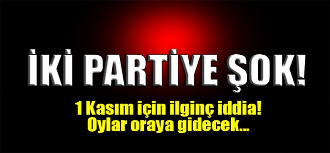 İki Partiye Şok Haber