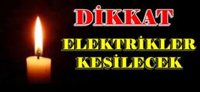 Dikkat! Elektrik Kesintisi Var!