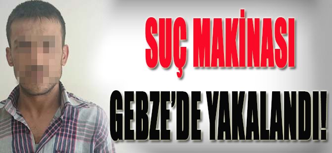 Suç Makinası Gebze'de Yakalandı!