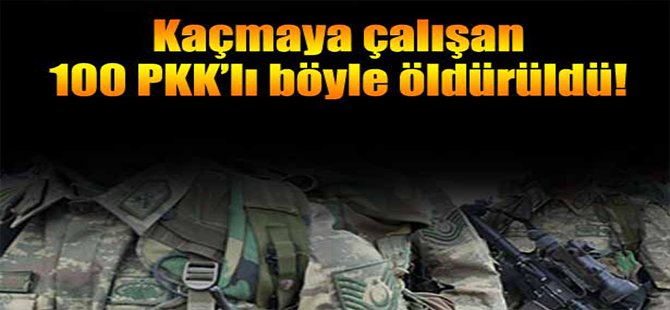 Kaçmaya Çalışan 100 PKK'lı Böyle Vuruldu!