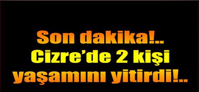 Cizre'de terörist saldırı: 2 ölü