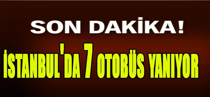 istanbul'da 7 otobüs yanıyor