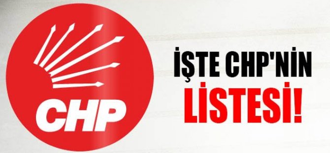 İŞTE CHP'NİN LİSTESİ!