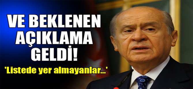 Ve beklenen açıklama geldi!