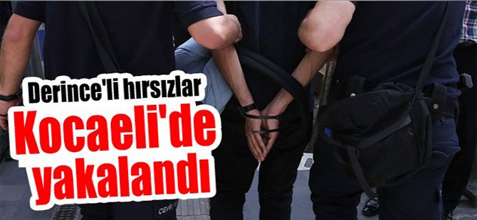 Derince'li hırsızlar Kocaeli'de yakalandı