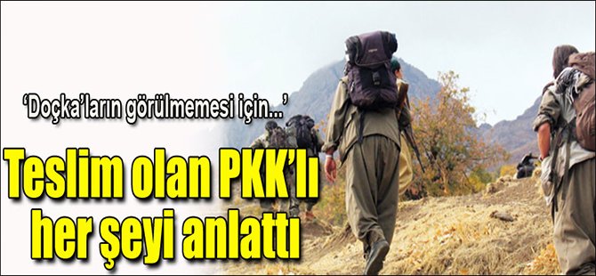 Teslim olan PKK'lı anlattı