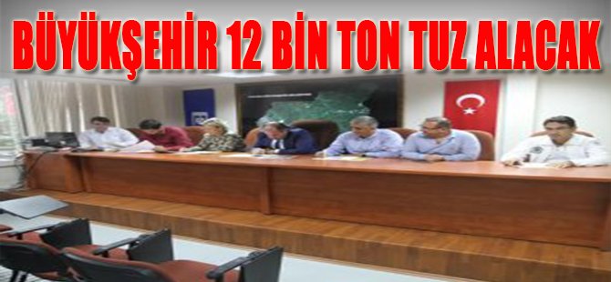 BÜYÜKŞEHİR 12 BİN TON TUZ ALACAK