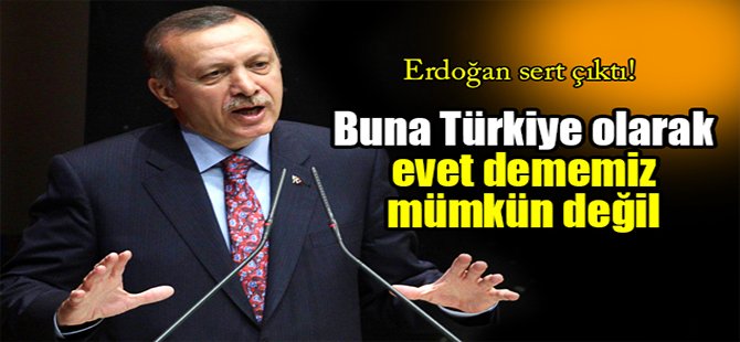 Erdoğan: 'Buna Türkiye olarak evet dememiz mümkün değil'