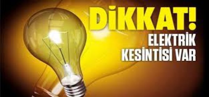 Dikkat! Elektrik Kesintisi Var!