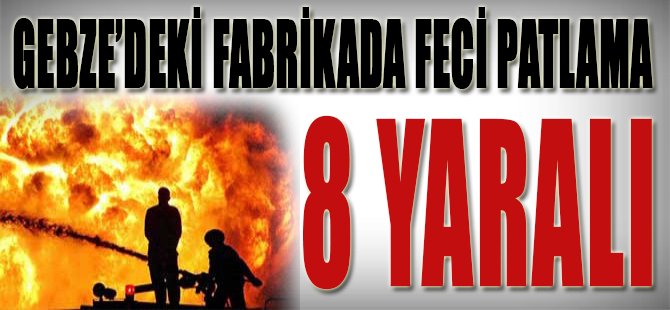 Gebze'deki Fabrikada Feci Patlama, 8 Yaralı