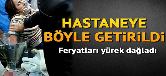 Elini kaptırdığı hamur makinesiyle hastaneye getirildi
