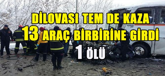 DİLOVASI TEM'de 13 araç birbirine girdi! 1 ölü