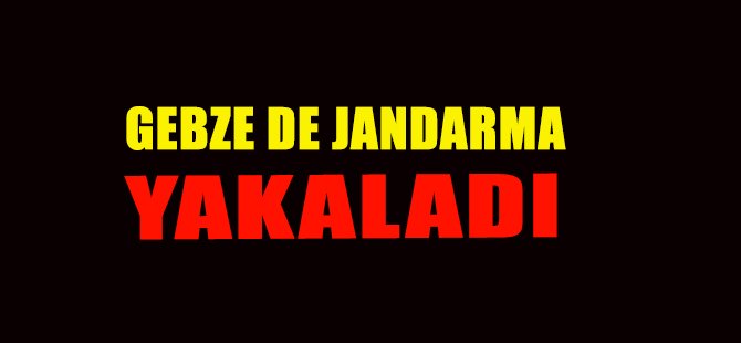 GEBZE DE JANDARMA YAKALADI