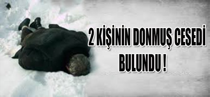 2 KİŞİNİN DONMUŞ CESEDİ BULUNDU !