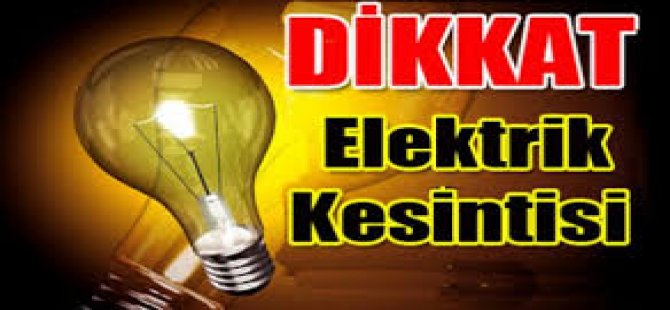 Dikkat! Elektrik Kesintisi Var!